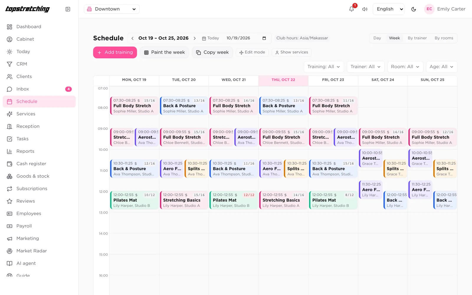 CRM schedule
